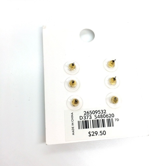 3/$30 NWT ANN TAYLOR LOFT RHINESTONE STUD EARRINGS MULTI-COLOR BLUE PINK YELLOW - Picture 11 of 11